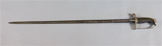 A George III infantry officers sword spadroon,
